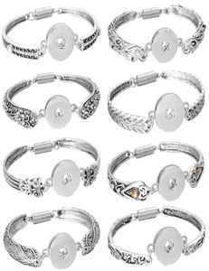 Pulseiras de charme Botão Snap Button Bracelet Magnetic Buttons 18mm Botões intercambiáveis Bangles5889152