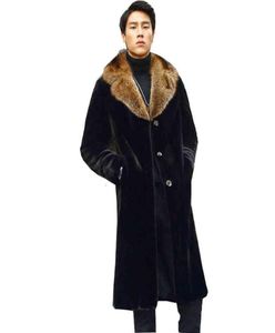 Europa und die Vereinigten Staaten New Large Imitation Fox Long Coat Fur One MEN039S Jacke Größe S4XL 5XL8251293