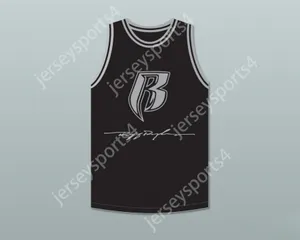 Giovani/bambini personalizzati DMX 84 Ryders Rough Black Basketball Jersey 2 cuciture S-6XL