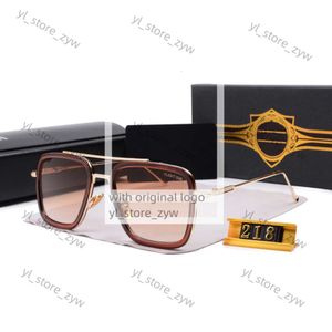 Novo voo Dita 006 Tony Stark Iron Style Classic Unisex Sunglasses Men Square Design de luxo Retro Men Mulheres Metal óculos de óculos de óculos com estojo