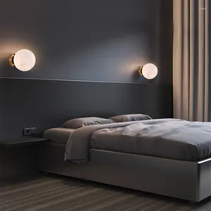 Duvar lambası Modern Led Acconce Light Nordic Moon Ball, Yatak Odası Odası Dekoru Yaşam Işıkları Fikstürü için Switch