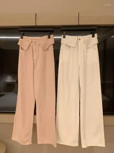 Jeans femminile 2024 pantaloni primaverili/estivi Millennium ricami elastici elastici a costolette a costine multifunzionale