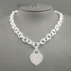 S Sterling Sier Necklace for Women Classic Heart-shaped Pendant Charm Chain Necklaces Jewelry