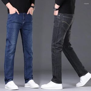 Jeans masculino Classic Blue Slim Four Season Temas de jeans de jeans de negócios
