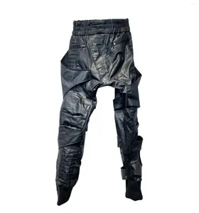 Pantaloni da uomo in stile designer di nicchia e pantaloni casual meccanici femminili magri