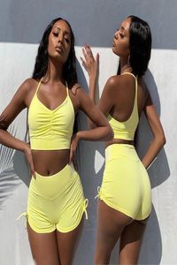 Women Sport 2 Piece Set Casual Short Tracksuit Summer Clothes for Women 2020 Fashion Sexy Matching Sets3072764
