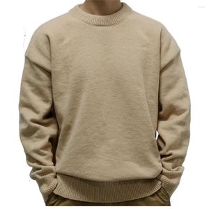 Men's Sweaters Autumn/Winter 2024 Fashion Euro-American Style Knitwear Pullovers Men O-Neck Pure Color Long Sleeve Loose Thick Sweater