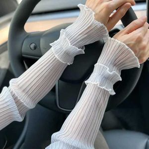 Sleevelet Arm Sleeves Summer long fingerless gloves womens sunscreen thin lace mesh arm sleeves Sunscreen UV breathable Q2404301