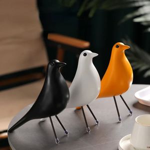 Mitten av århundradet House Bird Room Decor Harts Prorning For Office Home Desk Decoration Ornament Presents Replica Sculpture 240416