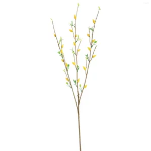 Dekorative Blumen künstlicher silberwillow Obst Office Home Dekoration 3-zeitgreigender Innen im Freien im Freien und Pflanzen gefälschte Pflanze