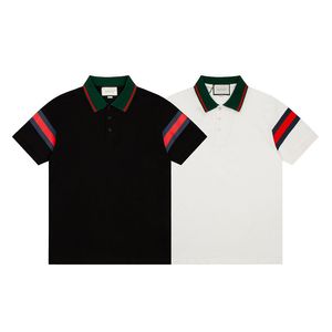 KİMENEL HOMME MENS Polos Düğmesi Gömlek Erkekler Tasarımcıları Hemd Camisas De Hombre Homme Camisa Masculina Tshirt Yüksek Kaliteli Nefes Alabilir Şerit Polo Yakası Kısa Kollu