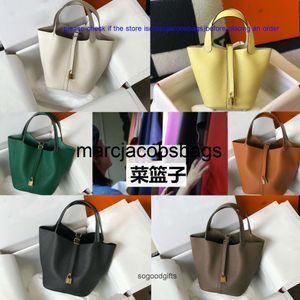 birkinbag handbag Women's Designer bags Picotin lock Handbags Tote Bag new women's bag vegetable basket bucket high-grade texture lychee pattern to YDQJ