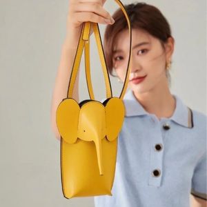 Cep telefonu çantası mini fil çanta tasarımcısı çanta kadın cüzdan cüzdan çantası çapraz kanatlı çanta% 100 iç ve dış gerçek deri çanta plaj çantası kutu