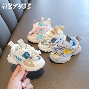 Vår- och höstbarnsneakers 0123 -åriga spädbarnsbefäl Baby Boys Girls Anti Slip Sports Shoes Learning Walking Shoe 240430