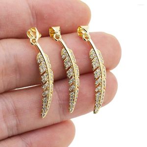 Colares pendentes 1pc Requintado Colar CZ Gold Gold Bated Zirconia Jóias Finas Fazendo Mulheres Acessórios Acorrências de Giftos