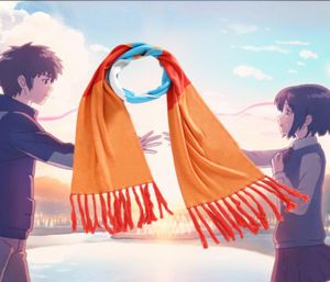 هالوين اليابان أنيمي اسمك Tachibana taki miyamizu mitsuha cosplay accessories soft prop دافئ الوشاح الهدية 4110160