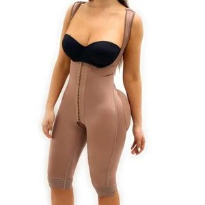Waist Tummy Shaper Fajas Colombianas Sleeveless Knee Length Shape Shoulderless Shoulder Belt Waist Lift Tight Fit Q240430