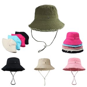 여성을위한 해변 디자이너 모자 Le Bob Bucket Hats Sun 예방 남자 모자 골프 카펠 리노 빈티지 레저 모자 클래식 액세서리 낚시 화이트 GA130 H4