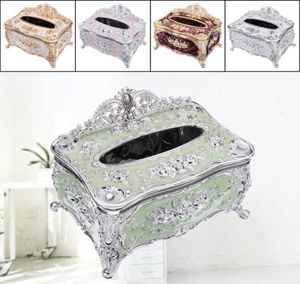 1PC Elegant Gold Tissue Box Cover Chic Napkin Case Holder el Home Decor Organizer11120258