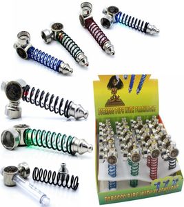 LED Light Skull Pipes Metal Tobacco Pipe Portable Smoking Pipes Colorful Oil Burn Pipe Mini Pipes For Smoking Accessories6634977