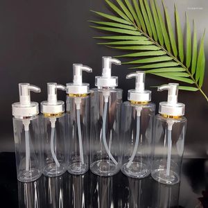 Storage Bottles 10 X 100/150/200/300/500ml Empty Plastic Lotion Bottle Acrylic Pump Head Refillable For DIY Shower Gel Cosmetic Container