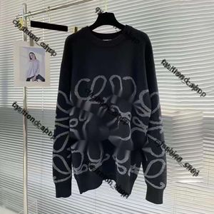 Loewesweater loewew giacca designer maglione femminile manica lanterna di moda coreana morbida mohair o collo loe maglione donna autunno pullover primaverile pullover lungo la maglia longwew top 467