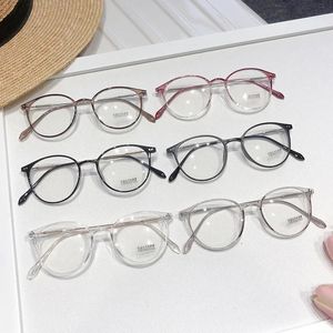 TR90 Myopia Frames for Men and Women Retro Oval Spring Leg Optical Fashion Glasses Wholesale 240423