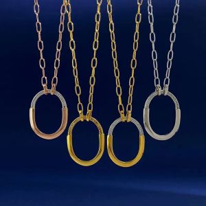 Designer halsband för kvinnor designers silver halsband vintage enkla smycken halsband lyx stil brev presenttillbehör