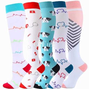 Meias meias 58 estilos meias de compressão adequadas para homens mulheres enfermeiras edema diabetes varizes veeinsrunning caminhada meias esportivas respiráveis y240504