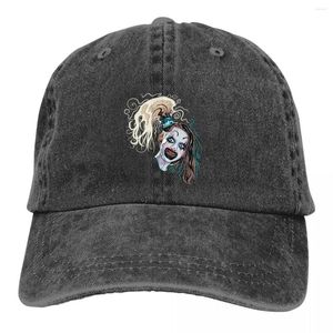 Ball Caps Terrifier Horror Films Cappello multicolore Picked Cap da donna Little Pale Girl The Clown Spooky Personalizzati Cappelli di protezione della visiera