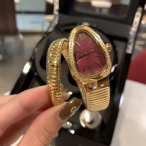 Najwyższej jakości WomenWatch Relojes Designerskie zegarki dla kobiet Diamond Watch Snake Watch Montre Serpentn Watch Rose Gold serpentynowa bransoletka Relogios Orologio di Lusso