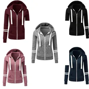 Women's Hoodies 2024 Spring and Autumn Sports Sports Cardigan Zipper Fashion Fashion European American Style Coat