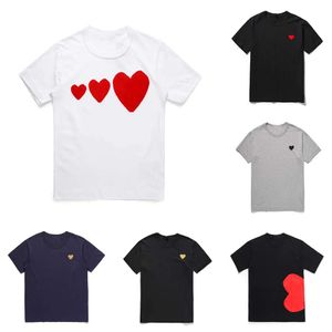 Play Mens T Shirt Designer CDG Embroidery Red Heart Commes Des Casual Women Shirts Casual everything Quanlity TShirts Cotton Short Sleeve Loose Oversize Tee E5VC