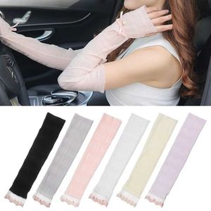 Sleevelet Arm Sleeves Soft Bicycle Summer Cooling Sun Protection Womens Cover Fingerless Gloves Breathable Q240430