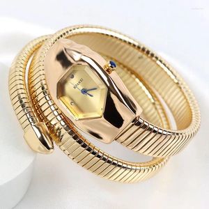 Zegarek kreatywne damskie bransoletka wąż zegarki kwarcowe Diamond Women Wristwatch Wysokiej jakości prezenty Relojes para mujer