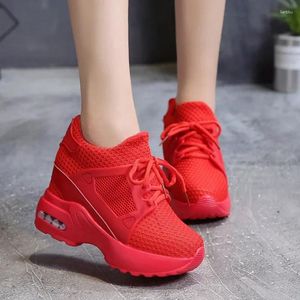 Casual Shoes Fashion Women Sneakers 2024 Platform For Tennis Wedge Heels Sport Mesh Breathable Running