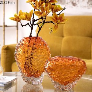 Vasi Ambra Color Rugne Vaso Desta Vase Decorazione idroponica pentole floreali Disposizione decorativa decorazione moderna floreale