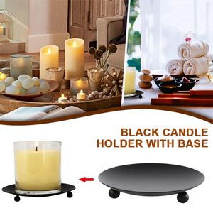 Candele Candele Disco Candelastick Paperino Americano Decorazione di ferro nero Decorazione LED Base Wedding LEDOUT PROPS #4