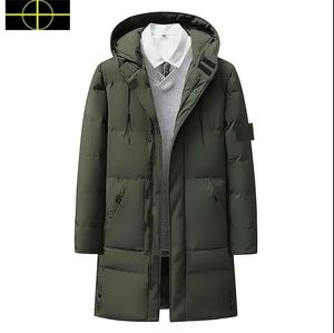 Stone Jacket Island Men's Down Slim Winter Long Men's Cotton Coat Jackets Down Cotton Jackar Factory Direct Sale Y10