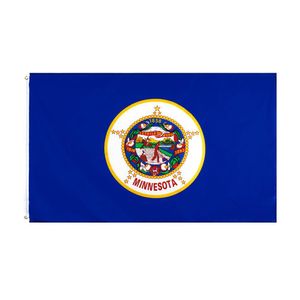 Баннерные флаги Johnin 3x5fts Миннесота Флаг Прямой фабрика Оптовая 90x150см Земля Лейкс США штат 1858 Достав
