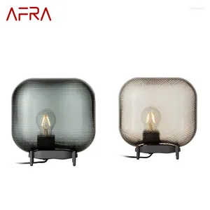 Lâmpadas de mesa Afra Contemporary Glasstable Lamp Nordic Fashionable Room Personalidade Creative Led Decoration Desk Liesk Light