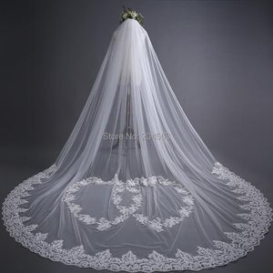 Bridal Veils Stunning One-Layer Tulle Long Wedding Lace With Comb QY 269o