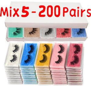 False Eyelashes MB Mink Lashes Whole 550100200 3D Set Luxury Dramatic Faux Cils Cruelty In Bulk Colorful Card Eye5499383