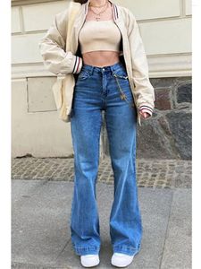 Женские джинсы женский уличный стиль высокая талия с прямой трубкой широкие штаны для ног.