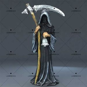 Oggetti decorativi Figurine Nuova Statue di morte Holy Halloween Statue in piedi religioso Figurina decorativa Grim Reaper Statue Altare Scultura Desktop Decorazione giocattolo