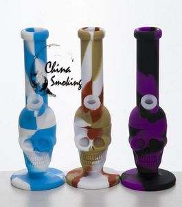 Skull Silicone Bong Water Pipe Food Grade Silicon 83 Inch Silicone Bong Heigth210mm Dia85mm Include Silicone Downstem Shisha Ho9436013660