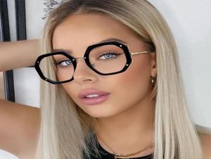 Sonnenbrillen Wacksaria Vintage Eyes Gläser Rahmen Frauen Metall kleine Cateye Form Mädchen tragen klare optische Brille Transparent Lens7623016