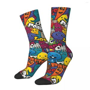 Men's Socks Funny Crazy Sock For Men Color Vintage Doodle Monster Quality Pattern Printed Crew Novelty Gift