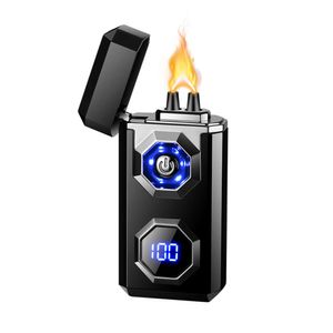 High Power Arc Flame lättare stor kapacitet kraftdisplay USB laddningsbar båge tändare