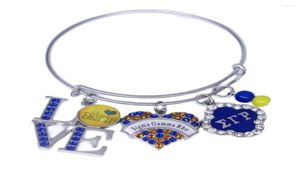 Bangle Greek Life Letter Sigma Gamma Rho Bangles Justerbar Sorority Charm Armband för skolstudenter Medlem Gift Souvenir Gift9344022